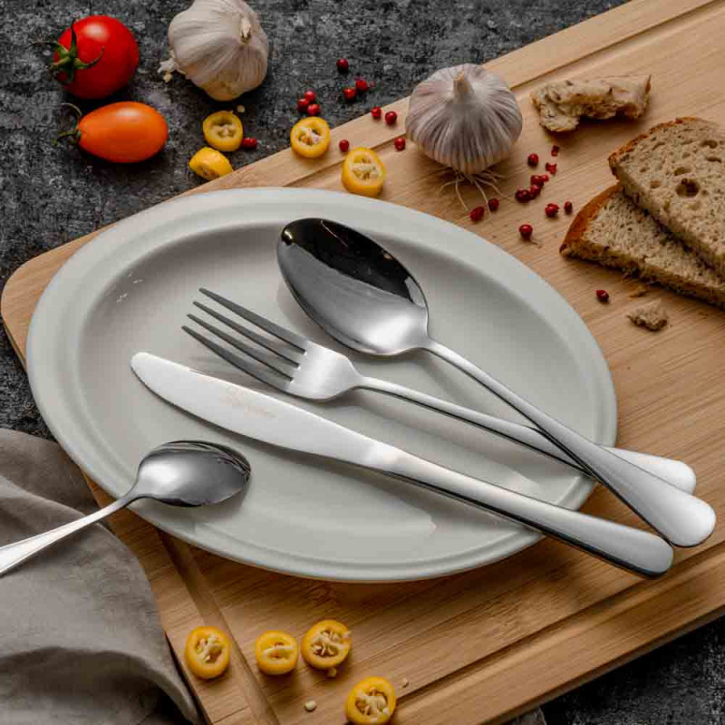 Set de 24 tacâmuri Luigi Ferrero Prima FR-2402, Oțel inoxidabil, Argint