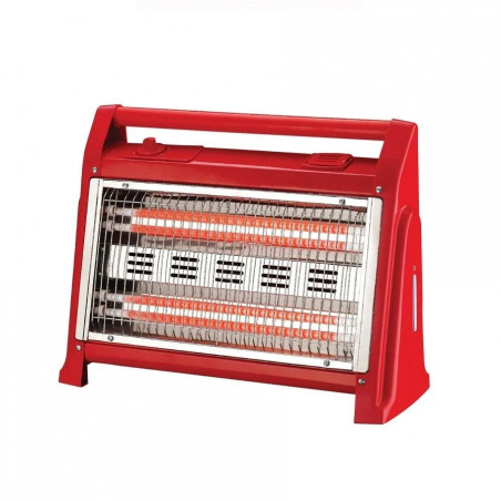 ELITE EQH-1393, 1600W, 15 m2, 4 încălzitoare, 2 trepte, Turbofan, Umidificator încorporat, Roșu