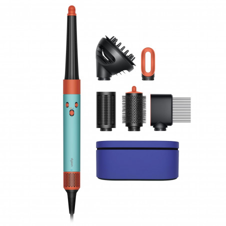 Ondulator Dyson HS08 Airwrap i.d.™ Curly+Coily CePa/Tz, 1300W, 13.5 l/s, Ondulare automată, Ionizare, 3 viteze, 3 temperaturi, Bluetooth, Patină ceramică/topaz