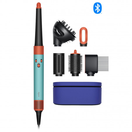 Ondulator Dyson HS08 Airwrap i.d.™ Curly+Coily CePa/Tz, 1300W, 13.5 l/s, Ondulare automată, Ionizare, 3 viteze, 3 temperaturi, Bluetooth, Patină ceramică/topaz