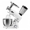 Robot de bucatarie cu bol din otel Hausberg HB-7605AB, 1000W, 5 L, 6 viteze, LED, Blender, Mixer, Masină de tocat carne, Alb