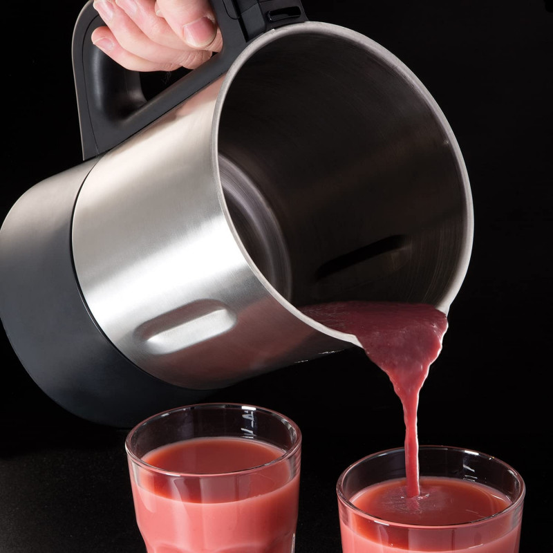 Blender si aparat preparare supa 2in1 Russell Hobbs 21480-56, 1200W, 1.75L, Incalzire, 8 programe, Alarma sonora, Sistem de siguranta, Mentinere la cald, Negru/Inox