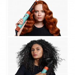 Ondulator Dyson HS08 Airwrap i.d.™ Curly+Coily CePa/Tz, 1300W, 13.5 l/s, Ondulare automată, Ionizare, 3 viteze, 3 temperaturi, Bluetooth, Patină ceramică/topaz