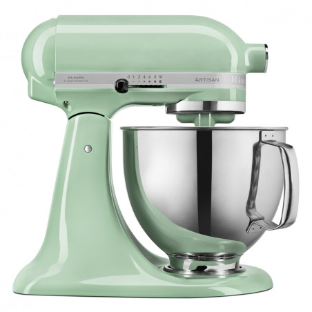 Mixer planetar KitchenAid Artisan Elegance 5KSM125EPT, 300W, 4.8 l, Actionare directa, 10 viteze, Verde deschis