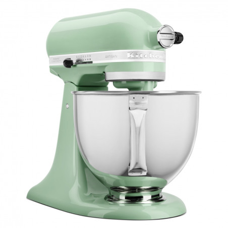 Mixer planetar KitchenAid Artisan Elegance 5KSM125EPT, 300W, 4.8 l, Actionare directa, 10 viteze, Verde deschis