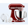 Mixer planetar KitchenAid Artisan Elegance 5KSM125EGC, 300W, 4.8L, Actionare direca, 10 viteze, Rosu