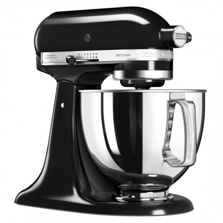 Mixer planetar KitchenAid Artisan Elegance 5KSM125EOB, 300W, 4.8 litri, Actionare directa, 10 viteze, Negru