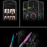Ondulator Dyson HS08 Airwrap i.d.™ Curly+Coily CePa/Tz, 1300W, 13.5 l/s, Ondulare automată, Ionizare, 3 viteze, 3 temperaturi, Bluetooth, Patină ceramică/topaz