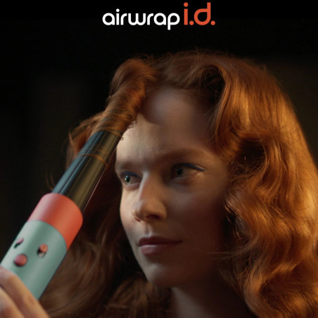 Ondulator Dyson HS08 Airwrap i.d.™ Curly+Coily CePa/Tz, 1300W, 13.5 l/s, Ondulare automată, Ionizare, 3 viteze, 3 temperaturi, Bluetooth, Patină ceramică/topaz
