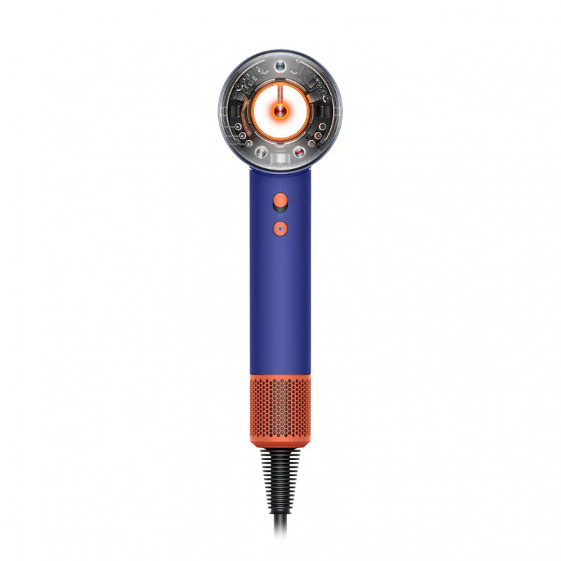 Uscator de par Dyson Supersonic Nural HD16 VnBu/Topaz, 1600W, 3 viteze, 4 temperaturi, Ioni negativi, 5 accesorii, Scalp Protector, Albastru/Topaz