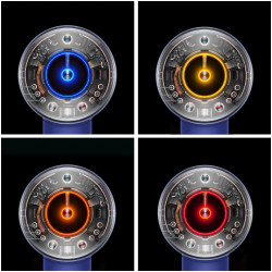 Uscator de par Dyson Supersonic Nural HD16 VnBu/Topaz, 1600W, 3 viteze, 4 temperaturi, Ioni negativi, 5 accesorii, Scalp Protector, Albastru/Topaz