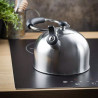 Ceainic cu fluier Kinghoff KH 1859, 2.5 l, Inducтie, Mаner din lemn, Inox