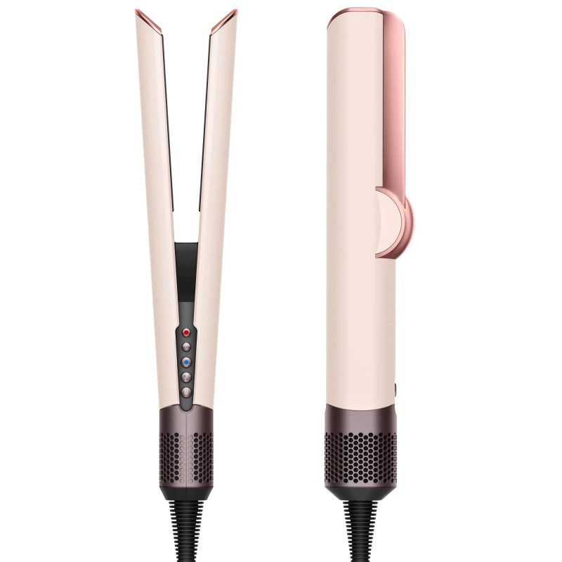Placa de păr Dyson HT01 Airstrait CePk/RoGd, 1600W, Mach 140C, Ionizare, 6 niveluri de temperatură, Protecție pentru păr, Finisaj cupru, Afișaj LCD, Ceramică trandafir / aur roz