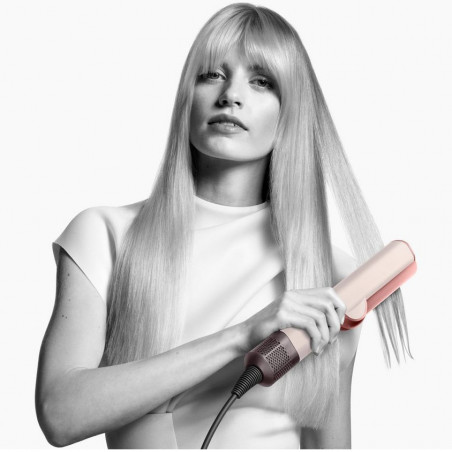 Placa de păr Dyson HT01 Airstrait CePk/RoGd, 1600W, Mach 140C, Ionizare, 6 niveluri de temperatură, Protecție pentru păr, Finisaj cupru, Afișaj LCD, Ceramică trandafir / aur roz