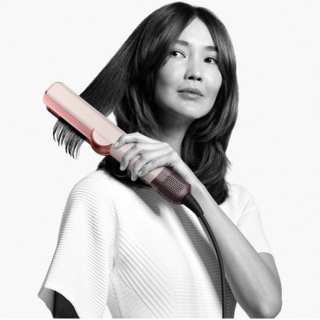 Placa pentru par cu flux de aer Dyson HT01 Airstrait StrBz/BhPk 560844-01, 1600W, Max 140°C, Ionizare, 6 trepte temperatura, Afisaj LCD, Rosu/Bronz