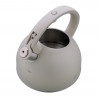 Ceainic cu fluier Klausberg KB-7912, 2.5 l, Maner cu efect de lemn, Inductie, Gri deschis