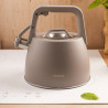 Ceainic cu fluier Klausberg KB 7916, 2.5 l, Maner izolat termic, Inductie, Inox