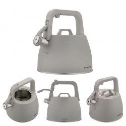 Ceainic cu fluier Klausberg KB 7916, 2.5 l, Maner izolat termic, Inductie, Inox