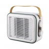Ventilator ELITE EFHR-1383 Retro, 1500W, 15 m2, încălzitor PTC, 3 trepte, siguranță la răsturnare, Alb/Mustard