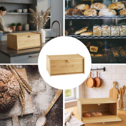 Cutie pentru paine Klausberg KBp 7933, 39.5 cm, Bambus, Maro