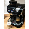 Espressor cu cafea boabe si capsule Oliver Voltz OV51171L8M, 2672W, 2 L, 5 adaptoare, 19 bar, Rasnita incorporata, Negru