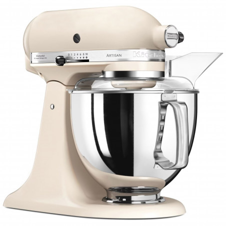 Mixer planetar KitchenAid Artisan Elegance 5KSM175PSEFL, 300 W, 4.8 l, Actionare directa, 10 viteze, Bej