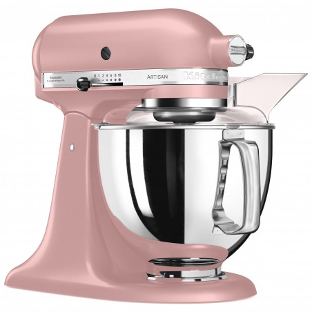 Mixer planetar KitchenAid Artisan Elegance 5KSM175PSEDR, 300 W, 4.8 l, Acționare directă, 10 viteze, Roz