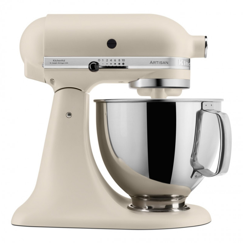 Mixer planetar KitchenAid Artisan Elegance 5KSM125EMH, 300W, 4.8 L, Actionare directă, 10 viteze, Beige