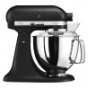 Mixer planetar KitchenAid Artisan Elegance 5KSM175PSEBK, 300 W, 4.8 l, acționare directă, 10 viteze, negru mat