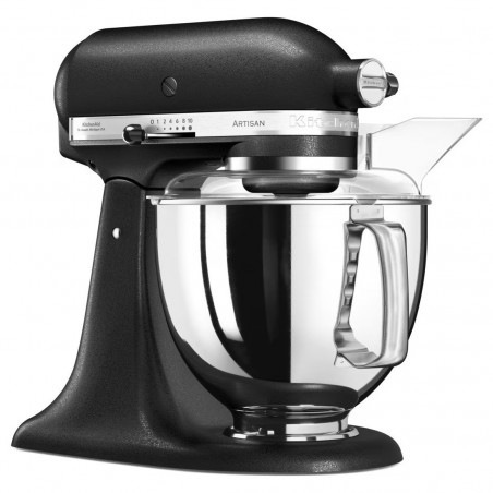 Mixer planetar KitchenAid Artisan Elegance 5KSM175PSEBK, 300 W, 4.8 l, acționare directă, 10 viteze, negru mat