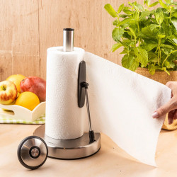 Suport pentru hârtie de bucătărie Kinghoff KH 1955, 36,5 cm, Oțel inoxidabil, Argint