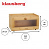 Cutie pentru paine Klausberg KB 7923, 35.5 cm, Fereastra acrilica, Bambus, Maro