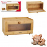 Cutie de pâine Klausberg KB 7924, 40 cm, Acrilic frontal, Bambus, Maro