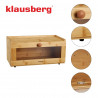 Cutie de pâine Klausberg KB 7924, 40 cm, Acrilic frontal, Bambus, Maro