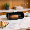 Cutie pentru paine Klausberg KB 7931, 45 cm, Maner ergonomic, Metal, Negru