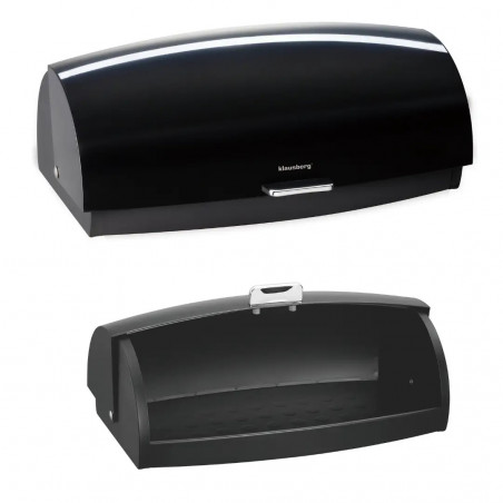 Cutie pentru paine Klausberg KB 7931, 45 cm, Maner ergonomic, Metal, Negru
