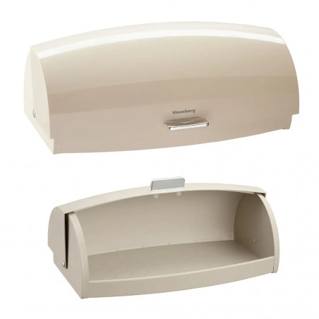 Cutie pentru paine Klausberg KB 7932, 45 cm, Maner ergonomic, Metal, Bej
