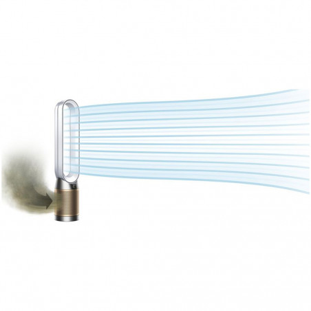 Purificator și răcitor de aer Dyson Cool Formaldehyde™ TP09, 40W, 40 m2, 10 viteze, oscilație, HEPA, Wi-Fi, LCD, control vocal, alb/dorat