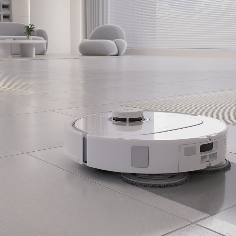 Aspirator robotizat Roborock Q Revo Max V, 7000Pa, 180 min, 300 m2, Dry/Mocro, Wi-Fi, PreciSense® LiDAR + Reactive AI, Asistent vocal, alb