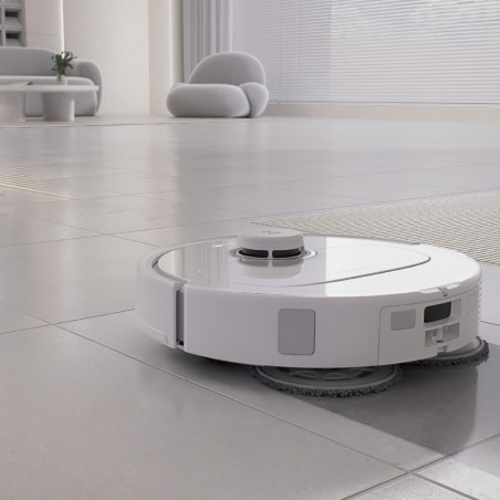 Aspirator robotizat Roborock Q Revo Max V, 7000Pa, 180 min, 300 m2, Dry/Mocro, Wi-Fi, PreciSense® LiDAR + Reactive AI, Asistent vocal, alb