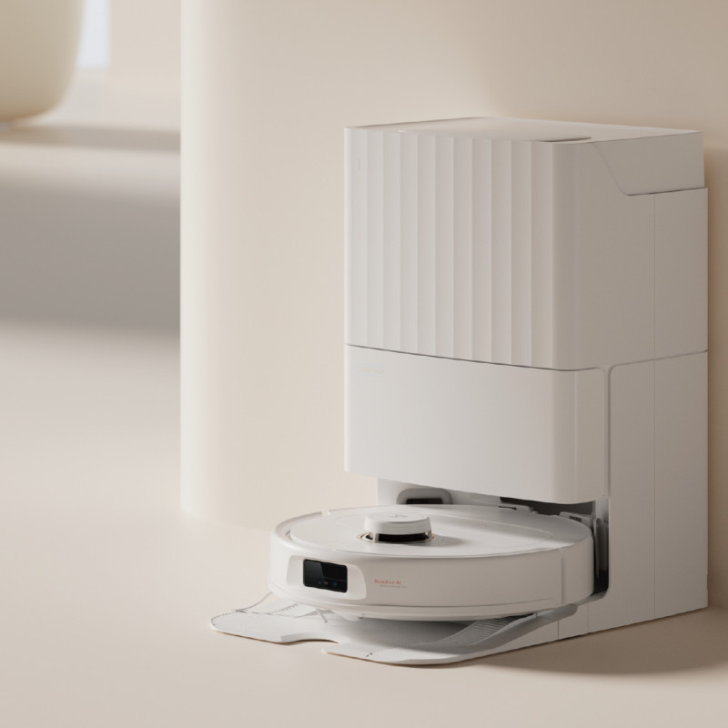 Aspirator robotizat Roborock Q Revo Max V, 7000Pa, 180 min, 300 m2, Dry/Mocro, Wi-Fi, PreciSense® LiDAR + Reactive AI, Asistent vocal, alb