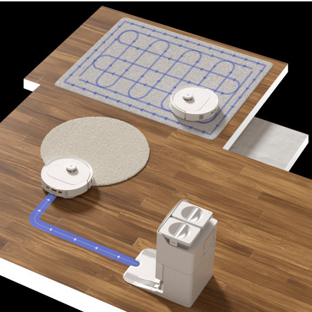 Aspirator robotizat Roborock Q Revo Max V, 7000Pa, 180 min, 300 m2, Dry/Mocro, Wi-Fi, PreciSense® LiDAR + Reactive AI, Asistent vocal, alb