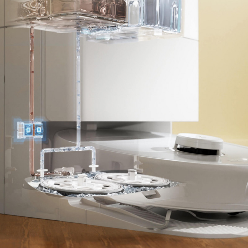 Aspirator robotizat Roborock Q Revo Max V, 7000Pa, 180 min, 300 m2, Dry/Mocro, Wi-Fi, PreciSense® LiDAR + Reactive AI, Asistent vocal, alb