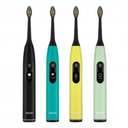 Periuta de dinti electrica sonica Beurer SC 50, 80000 rpm, 5 moduri, Timer, Autonomie 22 zile, Afisaj LED, Tip-C + Placa magnetica, Galben