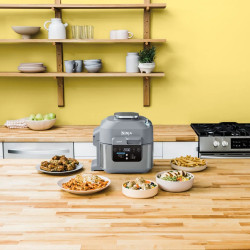 Multicooker sub presiune NINJA ON400EU, 1760W, 5.7L, Speedi Meals, 10 programe, Gri
