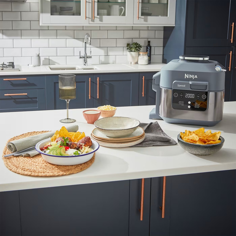 Multicooker sub presiune NINJA ON400EU, 1760W, 5.7L, Speedi Meals, 10 programe, Gri