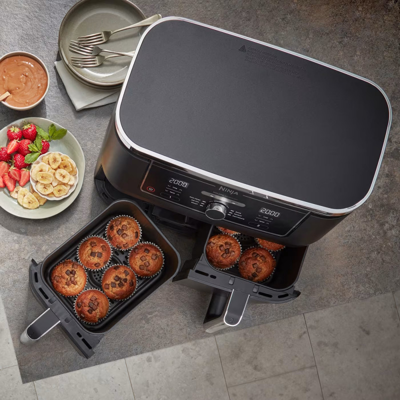 Friteuza cu aer cald Ninja AF400EU, 2470W, 9.5l, 6 programe, Negru