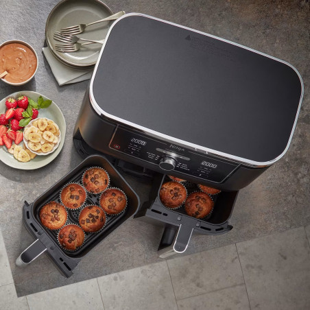 Friteuza cu aer cald Ninja AF400EU, 2470W, 9.5l, 6 programe, Negru