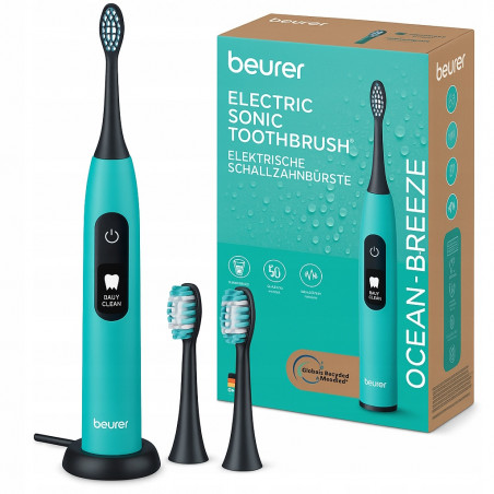 Periuta de dinti electrica sonica Beurer SC 50, 80000 rpm, 5 moduri, Timer, Autonomie 22 zile, Afisaj LED, Tip-C + Placa magnetica, Albastru