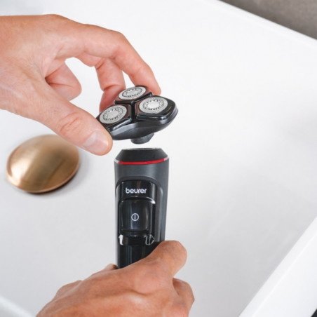 Aparat de ras electric Beurer MN8X, 60 min, fixare magnetică, cap 360°, încărcare rapidă, LED, umed/uscat, USB-C, negru